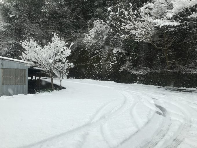 高知県越知町の雪景色
