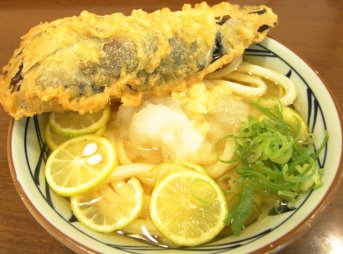 丸亀製麺 西日本限定 丸ごとすだち冷かけうどん